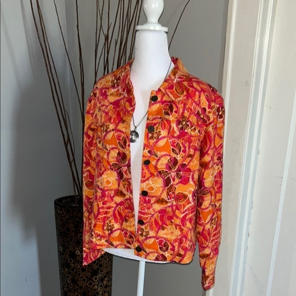 Vibrant Pink and Orange Women's Jacket - Picture 1 of 6